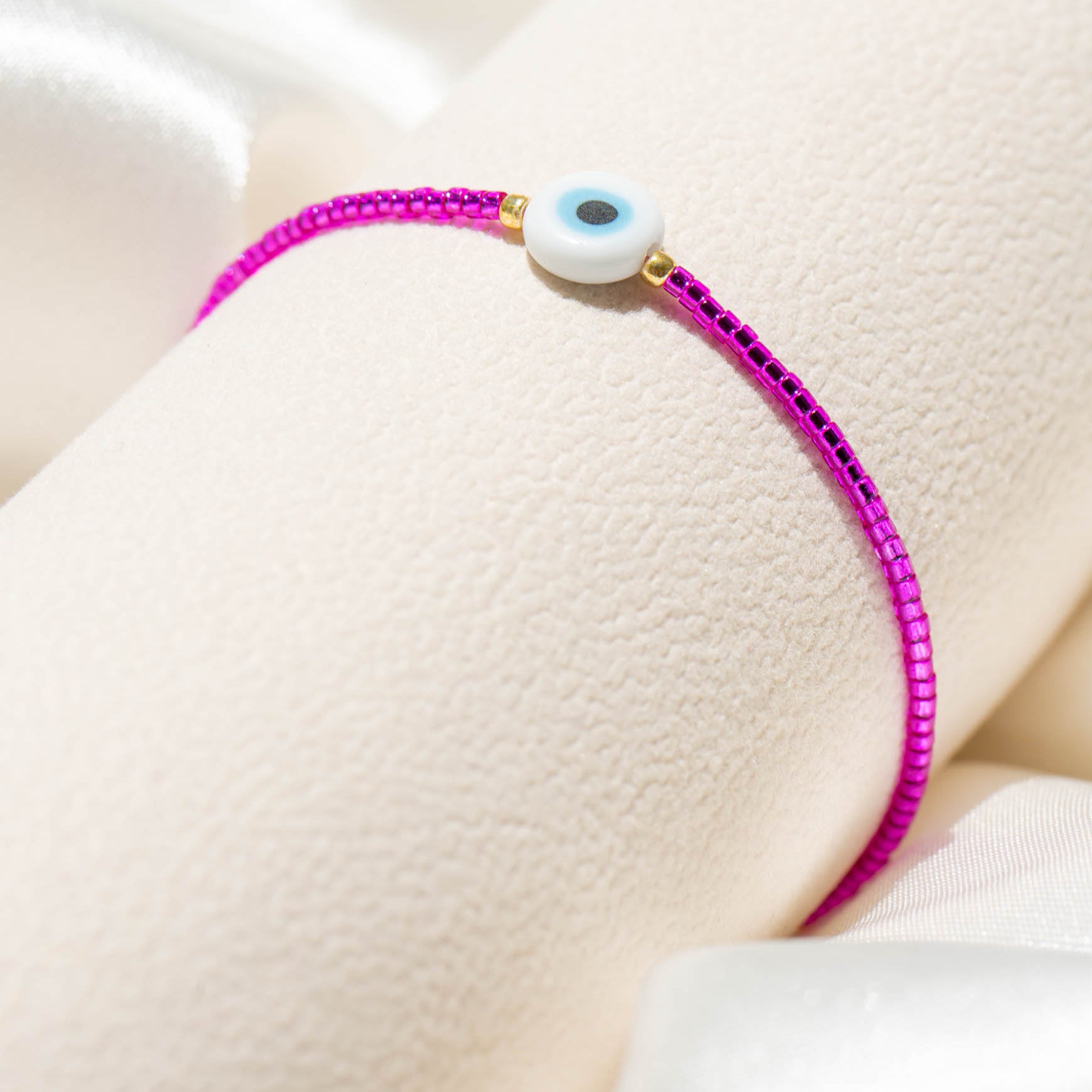 Evil Eye | Stoffarmband