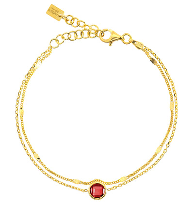 IVY | ZWEI REIHIGES ARMBAND | GOLD- ROT