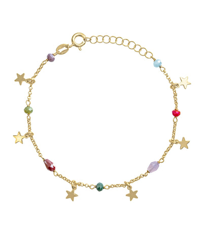 KITTY | BUNTES STERNEN ARMBAND | GOLD-BUNT